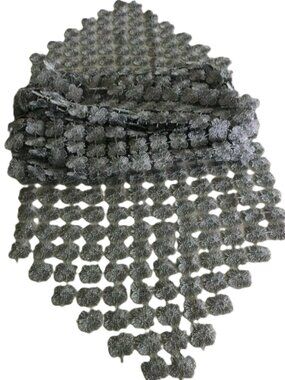 Valea Home Table Runner 12 x 72 Inch Glitter Clover Silver Grey